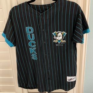 Black and Teal Mighty Ducks Jersey